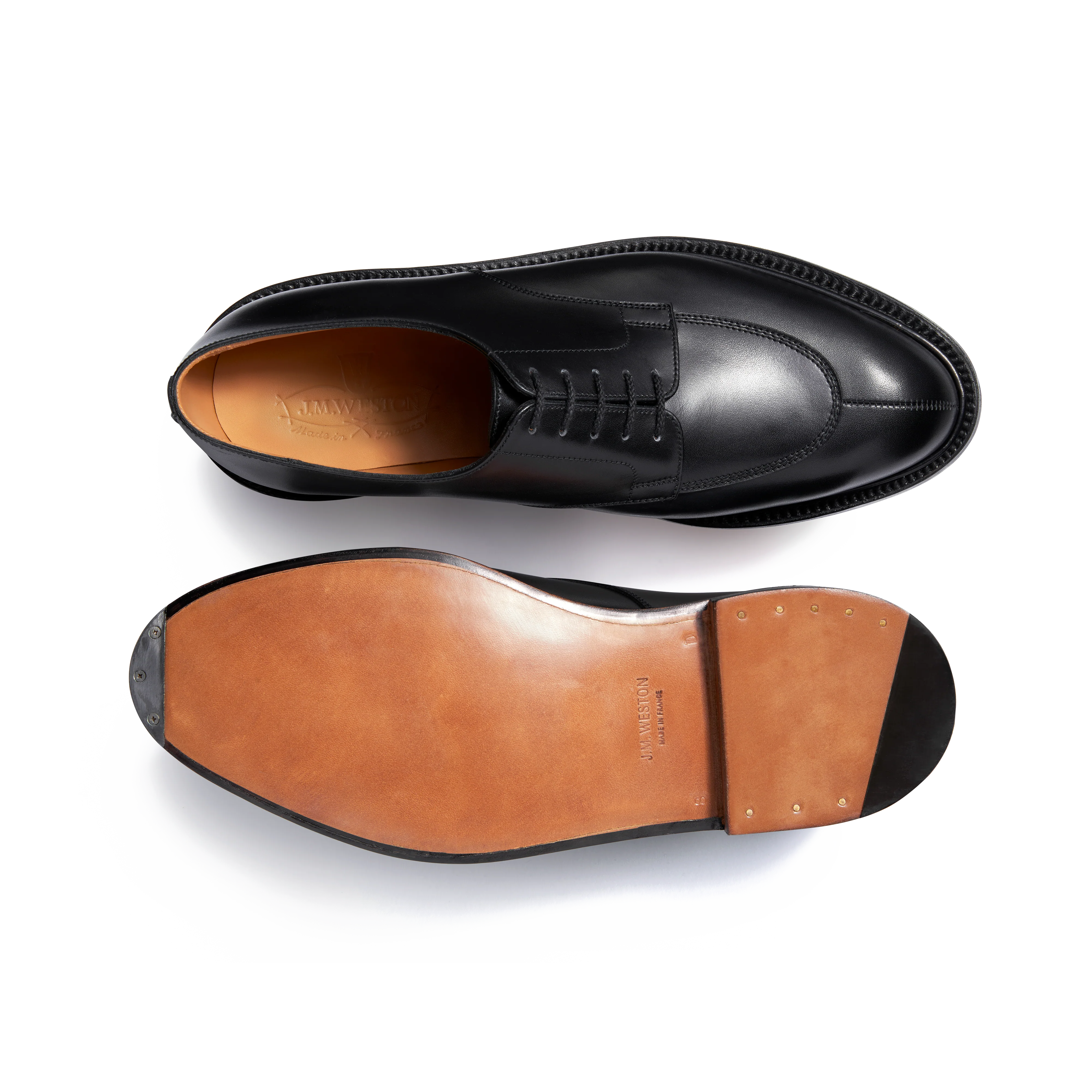 Derby demi-chasse [homme cuir lisse noir] - Image 4